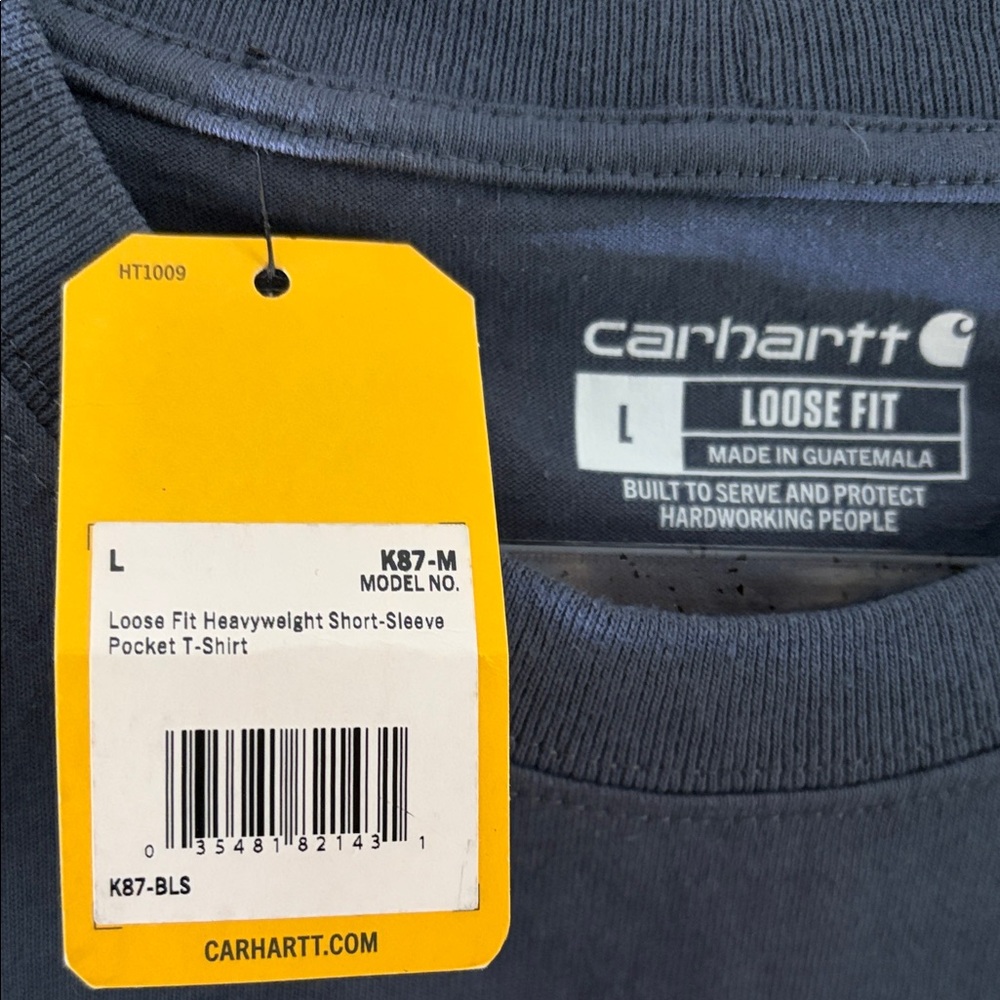 Carhartt Men's Navy Short Sleeve Shirt - Picture 3 of 3